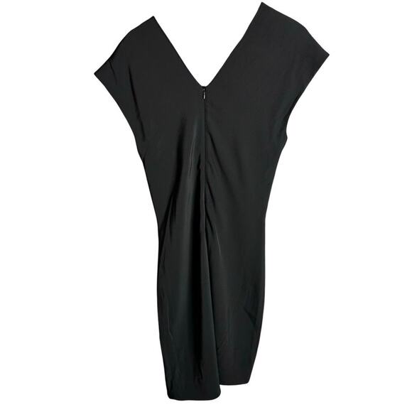 Helmut Lang Shifted Viscose Asymmetrical Dress Black Size 4 - Picture 4 of 6